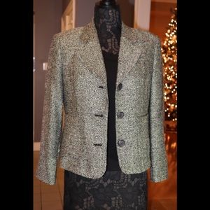 STYLE CO. THREE BUTTON TWEED JACKET